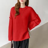 袖切り替えドロップショルダーニット オーバーサイズ ニットセーター | COCOMOMO | 詳細画像38