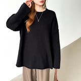 袖切り替えドロップショルダーニット オーバーサイズ ニットセーター | COCOMOMO | 詳細画像44