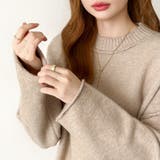 袖切り替えドロップショルダーニット オーバーサイズ ニットセーター | COCOMOMO | 詳細画像5