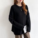 袖切り替えドロップショルダーニット オーバーサイズ ニットセーター | COCOMOMO | 詳細画像51