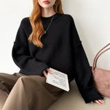 袖切り替えドロップショルダーニット オーバーサイズ ニットセーター | COCOMOMO | 詳細画像53