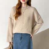 袖切り替えドロップショルダーニット オーバーサイズ ニットセーター | COCOMOMO | 詳細画像6