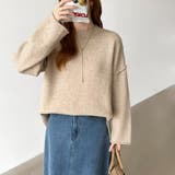 袖切り替えドロップショルダーニット オーバーサイズ ニットセーター | COCOMOMO | 詳細画像7