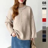 ライトブラウン | 袖切り替えドロップショルダーニット オーバーサイズ ニットセーター | COCOMOMO