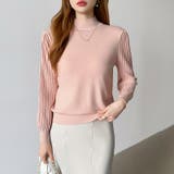 プリーツスリーブニット ボリューム袖ニット ハイネック | COCOMOMO | 詳細画像10 