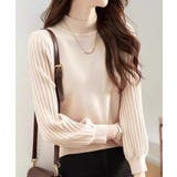 プリーツスリーブニット ボリューム袖ニット ハイネック | COCOMOMO | 詳細画像11