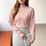 プリーツスリーブニット ボリューム袖ニット ハイネック | COCOMOMO | 詳細画像16 