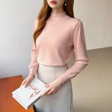 プリーツスリーブニット ボリューム袖ニット ハイネック | COCOMOMO | 詳細画像17 