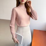 プリーツスリーブニット ボリューム袖ニット ハイネック | COCOMOMO | 詳細画像18 