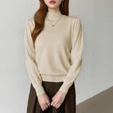 プリーツスリーブニット ボリューム袖ニット ハイネック | COCOMOMO | 詳細画像25 