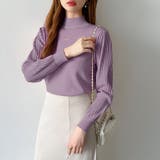 プリーツスリーブニット ボリューム袖ニット ハイネック | COCOMOMO | 詳細画像27 