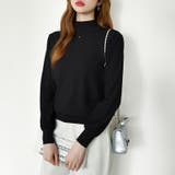 プリーツスリーブニット ボリューム袖ニット ハイネック | COCOMOMO | 詳細画像32 