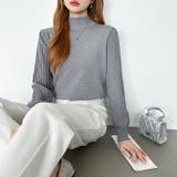 プリーツスリーブニット ボリューム袖ニット ハイネック | COCOMOMO | 詳細画像37 