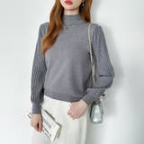 プリーツスリーブニット ボリューム袖ニット ハイネック | COCOMOMO | 詳細画像39 