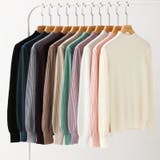 プリーツスリーブニット ボリューム袖ニット ハイネック | COCOMOMO | 詳細画像51 