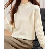 プリーツスリーブニット ボリューム袖ニット ハイネック | COCOMOMO | 詳細画像17