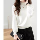 プリーツスリーブニット ボリューム袖ニット ハイネック | COCOMOMO | 詳細画像2