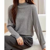 プリーツスリーブニット ボリューム袖ニット ハイネック | COCOMOMO | 詳細画像21