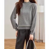 プリーツスリーブニット ボリューム袖ニット ハイネック | COCOMOMO | 詳細画像22