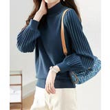 プリーツスリーブニット ボリューム袖ニット ハイネック | COCOMOMO | 詳細画像29