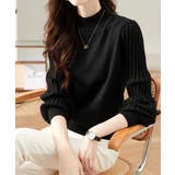 プリーツスリーブニット ボリューム袖ニット ハイネック | COCOMOMO | 詳細画像30