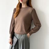 シンプルなのに印象的。プリーツスリーブニット ニット ボリューム袖 | COCOMOMO | 詳細画像12