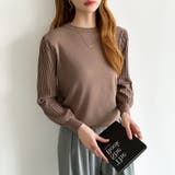 シンプルなのに印象的。プリーツスリーブニット ニット ボリューム袖 | COCOMOMO | 詳細画像14