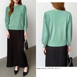 シンプルなのに印象的。プリーツスリーブニット ニット ボリューム袖 | COCOMOMO | 詳細画像24