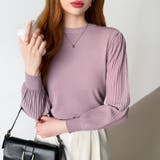 シンプルなのに印象的。プリーツスリーブニット ニット ボリューム袖 | COCOMOMO | 詳細画像28