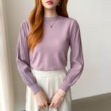 シンプルなのに印象的。プリーツスリーブニット ニット ボリューム袖 | COCOMOMO | 詳細画像36