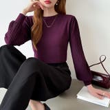 シンプルなのに印象的。プリーツスリーブニット ニット ボリューム袖 | COCOMOMO | 詳細画像48