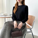 シンプルなのに印象的。プリーツスリーブニット ニット ボリューム袖 | COCOMOMO | 詳細画像60