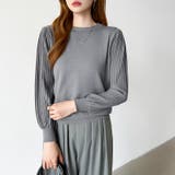 シンプルなのに印象的。プリーツスリーブニット ニット ボリューム袖 | COCOMOMO | 詳細画像62