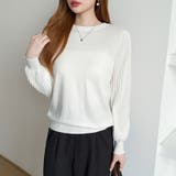 シンプルなのに印象的。プリーツスリーブニット ニット ボリューム袖 | COCOMOMO | 詳細画像8