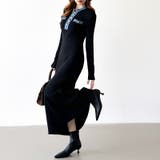 デニム切り替えニットワンピース デニムドッキング ワンピース | COCOMOMO | 詳細画像27 