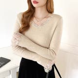 あったか裏シャギーレースニット 裏起毛 レースニット | COCOMOMO | 詳細画像10 