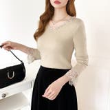 あったか裏シャギーレースニット 裏起毛 レースニット | COCOMOMO | 詳細画像12 