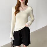 あったか裏シャギーレースニット 裏起毛 レースニット | COCOMOMO | 詳細画像22 