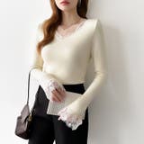 あったか裏シャギーレースニット 裏起毛 レースニット | COCOMOMO | 詳細画像25 