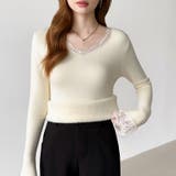 あったか裏シャギーレースニット 裏起毛 レースニット | COCOMOMO | 詳細画像26 