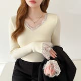 あったか裏シャギーレースニット 裏起毛 レースニット | COCOMOMO | 詳細画像30 