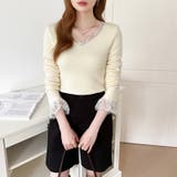 あったか裏シャギーレースニット 裏起毛 レースニット | COCOMOMO | 詳細画像32 