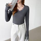 あったか裏シャギーレースニット 裏起毛 レースニット | COCOMOMO | 詳細画像35 