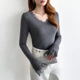 あったか裏シャギーレースニット 裏起毛 レースニット | COCOMOMO | 詳細画像37 