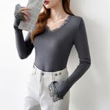 あったか裏シャギーレースニット 裏起毛 レースニット | COCOMOMO | 詳細画像38 