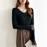 あったか裏シャギーレースニット 裏起毛 レースニット | COCOMOMO | 詳細画像56 