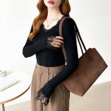 あったか裏シャギーレースニット 裏起毛 レースニット | COCOMOMO | 詳細画像61 