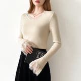 あったか裏シャギーレースニット 裏起毛 レースニット | COCOMOMO | 詳細画像9 