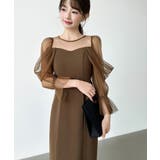 凛と華やぐ、オフショルチュールパーティードレス 結婚式ワンピース ドレス | COCOMOMO | 詳細画像38 