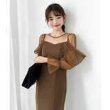 凛と華やぐ、オフショルチュールパーティードレス 結婚式ワンピース ドレス | COCOMOMO | 詳細画像41 